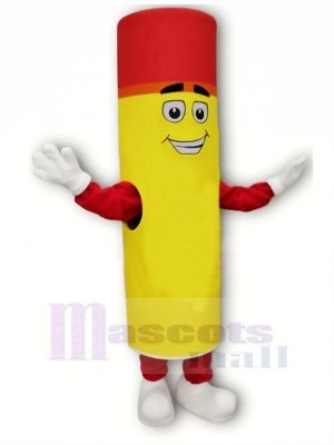 Yellow and Red Lipstick Mascot Costume Cartoon 