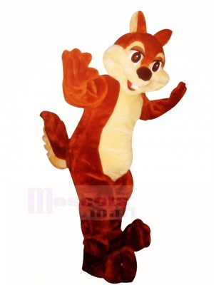 Smiling Chipmunk Mascot Costume Cartoon