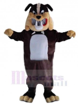 Evil Bulldog Mascot Costume Animal with Sharp Teeth