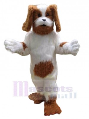 Brown and White Plush Dog Mascot Costume Animal