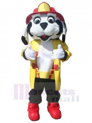 Cute Professional Fire Dog Mascot Costume Animal