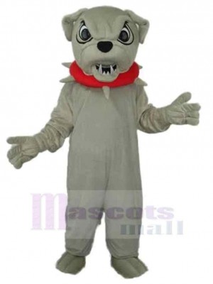 Angry Gray Dog Mascot Costume Animal