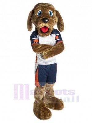 Sport College Dog Mascot Costume Animal with Blue Eyes