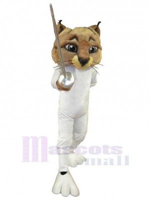 Cool Fencer Cat Mascot Costume Animal