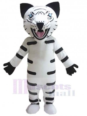 Fierce White Tiger Mascot Costume Animal Adult