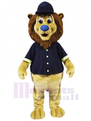 Blue Nose Baseball Lion Mascot Costume Animal