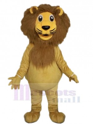 Comical Yellow Lion Mascot Costume Animal