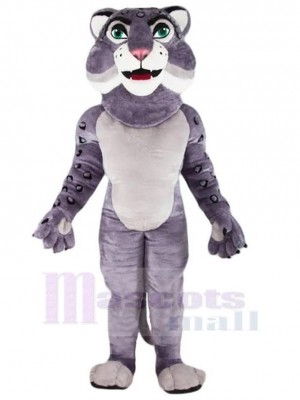 Grey Leopard Mascot Costume Animal