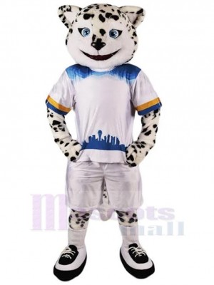 Smiling Sport Leopard Mascot Costume Animal