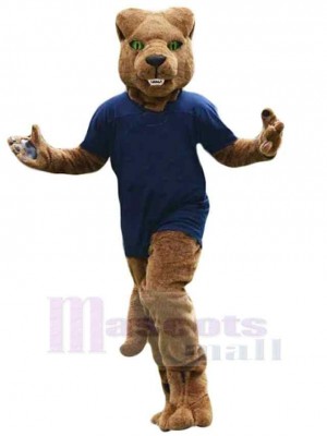 College Brown Leopard Mascot Costume Animal