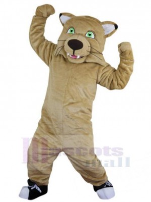 Khaki Leopard Mascot Costume Animal