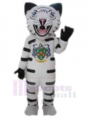 Fierce White Leopard Mascot Costume Animal