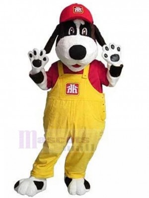 Home Hardware Handy Dog Mascot Costume Animal with Yellow Overall