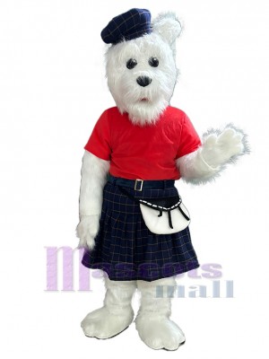 White Terrier Dog Mascot Costume Animal