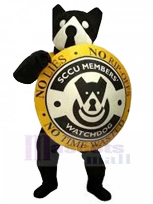 Bruce The Watch Dog Mascot Costume with Shield Animal