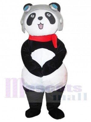 Pilot Panda mascot costume