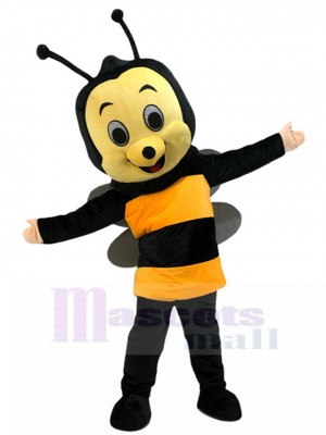 Cute Black and Yellow Bee Mascot Costume Insect