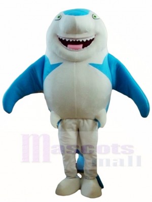 Cute Blue Smile Shark Mascot Costumes Sea Fish Animal Ocean