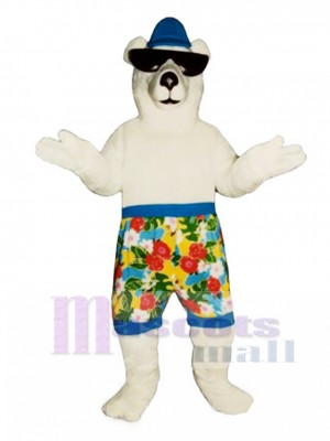New Beach Bear with Shorts Mascot Costume Animal 