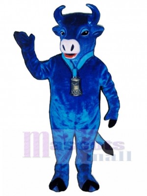 Cute Blue Belle Cattle Mascot Costume Animal 