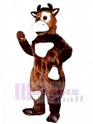 Brown Cow Mascot Costume Animal 