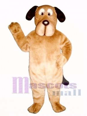 Cute Educated Dog with Glasses Mascot Costume Animal