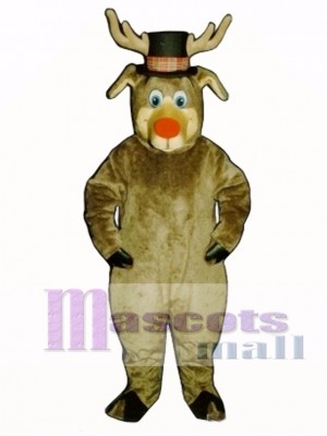 Cute Roscoe Deer with Hat Christmas Mascot Costume Animal
