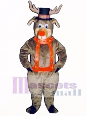 Roscoe Reindeer with Halter & Hat Mascot Costume