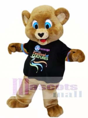 Blue Eyes Brown Bear Mascot Costumes Animal
