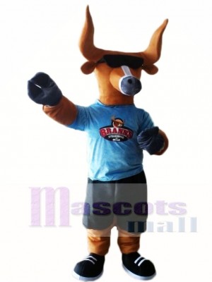 Cute Bull with Sunglasses Mascot Costumes Animal 