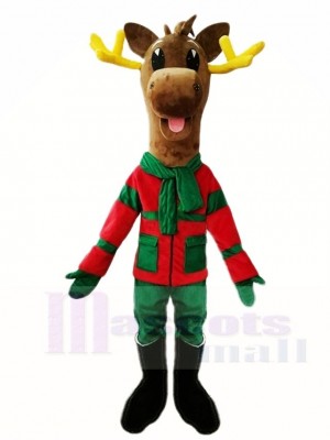 Dark Brown Christmas Deer Moose Mascot Costumes Animal