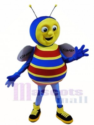 Blue Bee Mascot Costumes Insect