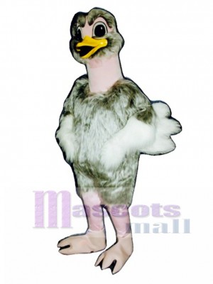 Cute Realistic Ostrich Mascot Costume Bird