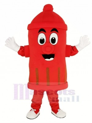 Red Public Utilities Fire Hydrant Mascot Costume