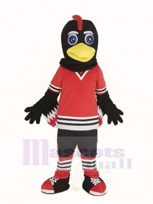 Tommy Hawk in Red T-shirt Mascot Costume