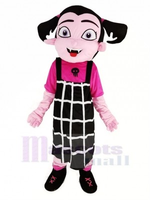 Vampire Girl with Dress Mascot Costumes Cartoon