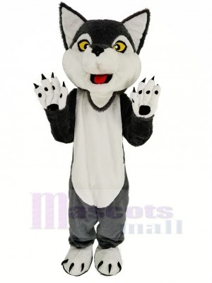 Cute Gray Wolf Mascot Costume Animal