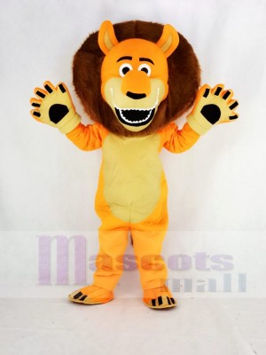 Funny Orange Lion Adult Mascot Costume School	