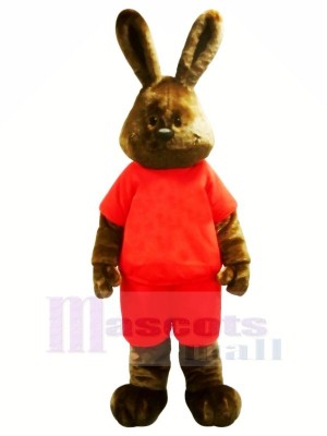 Happy Brown Rabbit Mascot Costumes Adult