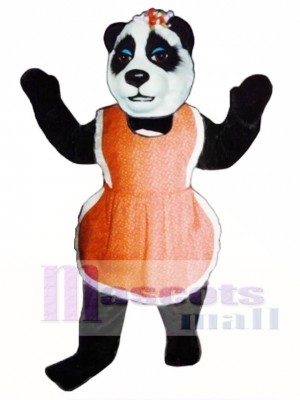 Mrs. Panda with Apron Mascot Costume Animal 