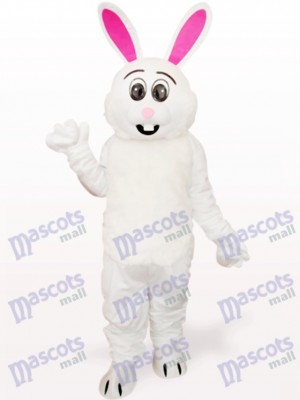 Easter White Rabbit With Red Ear Animal Adult Mascot Costume