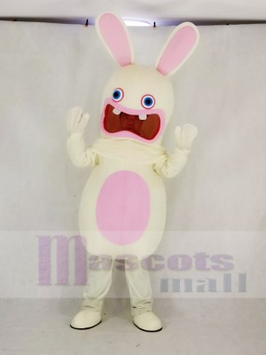 Rayman Raving Rabbit with Blue Eyes Mascot Costume Cartoon