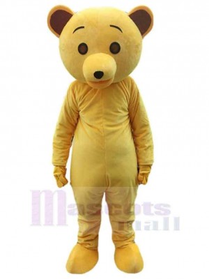 Cartoon Yellow Teddy Bear Mascot Costume For Adults Mascot Heads
