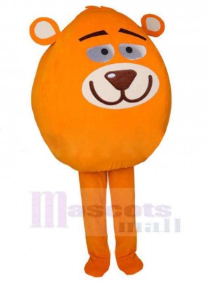 Round Orange Bear Mascot Costume For Adults Mascot Heads