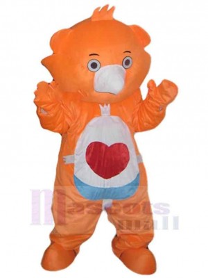 Loving Orange Bear Mascot Costume For Adults Mascot Heads