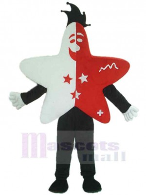 Red and White Star Mascot Costume