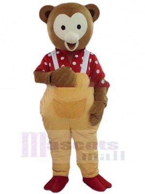 Bear in Yellow Jumpsuit Mascot Costume Animal