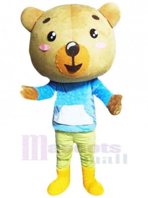 Big Head Brown Bear Mascot Costume Animal