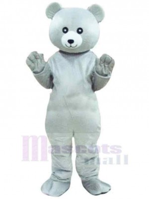 Friendly Gray Bear Mascot Costume Animal