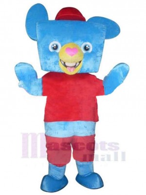 Lovely Cartoon Blue Bear Mascot Costume